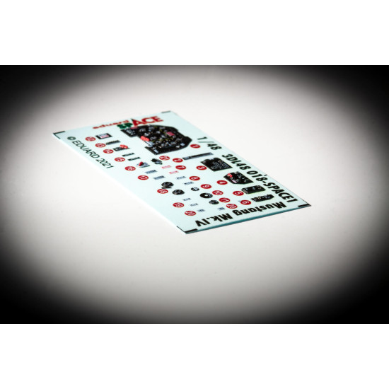 Eduard 3DL48018 1/48 Mustang Mk.IV SPACE 3D Decal for Aircraft Space