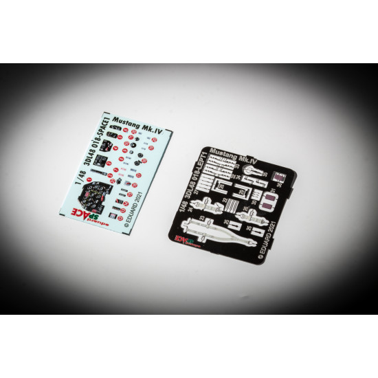 Eduard 3DL48018 1/48 Mustang Mk.IV SPACE 3D Decal for Aircraft Space