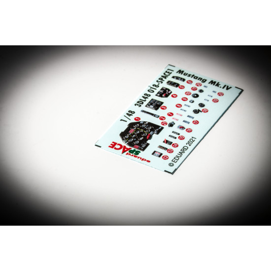 Eduard 3DL48018 1/48 Mustang Mk.IV SPACE 3D Decal for Aircraft Space