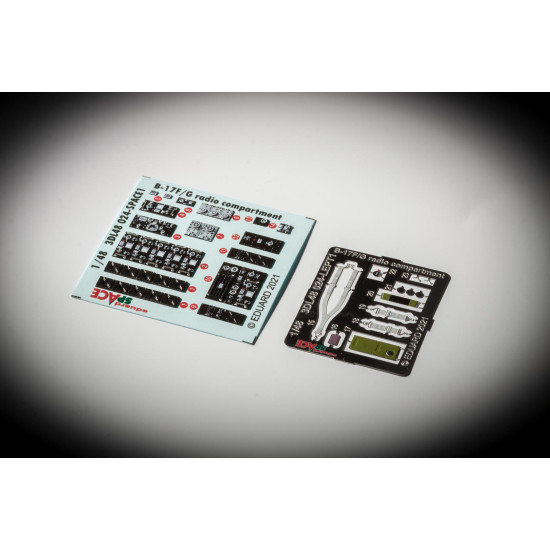 Eduard 3DL48024 1/48 B-17F/G radio compartment SPACE 3D Decal for Aircraft Space
