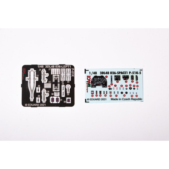 Eduard 3DL48036 1/48 P-51K-5 SPACE 3D Decal for Aircraft Space