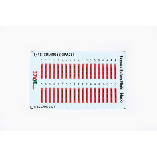 Eduard 3DL48052 1/48 Remove Before Flight (black) SPACE 3D Decal for Aircraft Space