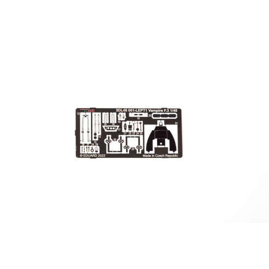 Eduard 3DL48061 1/48 Vampire F.3 SPACE 3D Decal for Aircraft Space