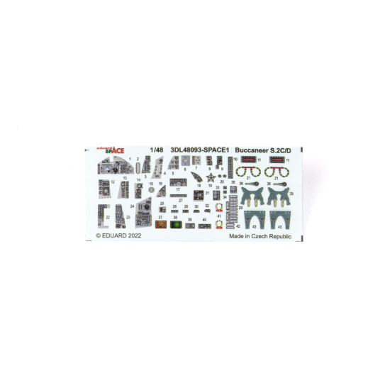 Eduard 3DL48093 1/48 Buccaneer S.2C/D SPACE 3D Decal for Aircraft Space Eduard 3DL48093 1/48 Buccaneer S.2C/D SPACE 3D Decal for Aircraft Space
