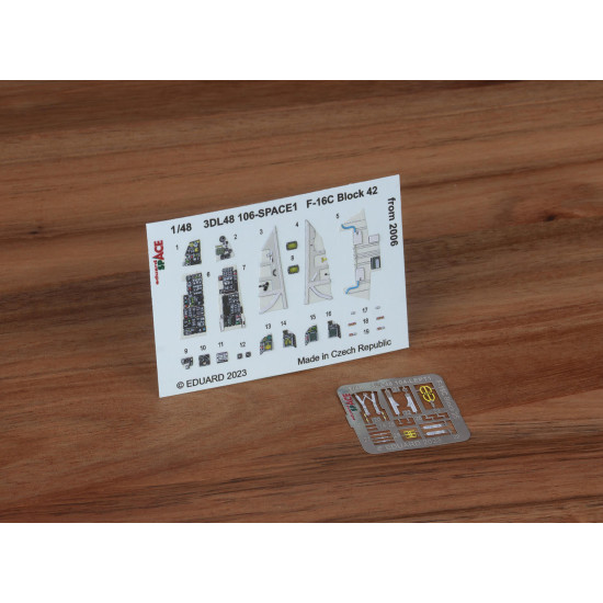 Eduard 3DL48106 1/48 F-16C Block 42 from 2006 SPACE 3D Decal for Aircraft Space