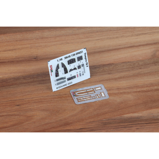 Eduard 3DL48138 1/48 Vampire FB.9 SPACE 3D Decal for Aircraft Space