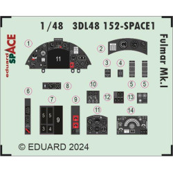 Eduard 3DL48152 1/48 Fulmar Mk.I SPACE 3D Decal for Aircraft Space