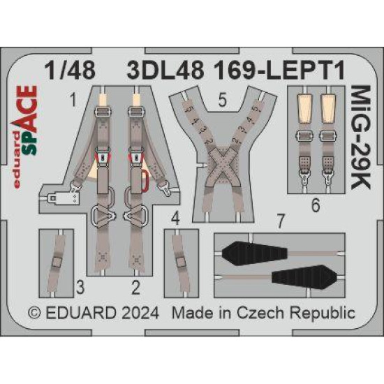 Eduard 3DL48169 1/48 MiG-29K SPACE 3D Decal for Aircraft Space