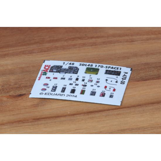 Eduard 3DL48170 1/48 P-47D-30 SPACE 3D Decal for Aircraft Space