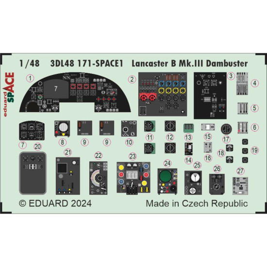 Eduard 3DL48171 1/48 Lancaster B Mk.III Dambuster SPACE 3D Decal for Aircraft Space Eduard 3DL48171 1/48 Lancaster B Mk.III Dambuster SPACE 3D Decal for Aircraft Space