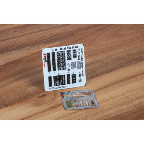 Eduard 3DL48188 1/48 B-17F radio compartment SPACE 3D Decal for Aircraft Eduard 3DL48188 1/48 B-17F radio compartment SPACE 3D Decal for Aircraft