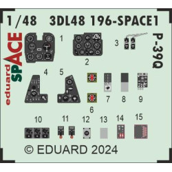 Eduard 3DL48196 1/48 P-39Q SPACE 3D Decal for Aircraft Space