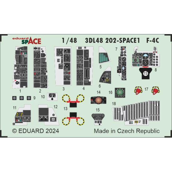 Eduard 3DL48202 1/48 F-4C SPACE 3D Decal for Aircraft Space