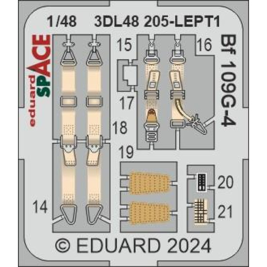 Eduard 3DL48205 1/48 Bf 109G-4 SPACE 3D Decal for Aircraft Eduard 3DL48205 1/48 Bf 109G-4 SPACE 3D Decal for Aircraft