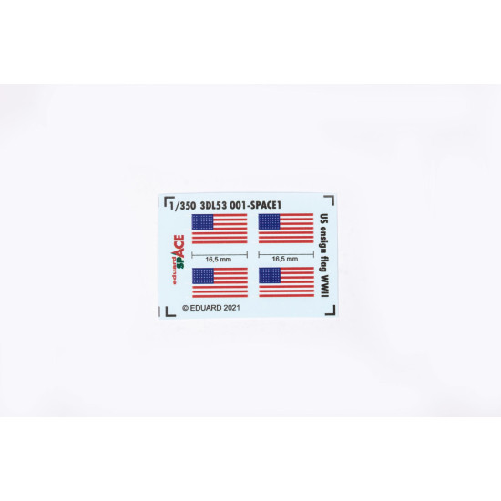 Eduard 3DL53001 1/350 US ensign flag WWII SPACE 0 3D Decal for Ships Space