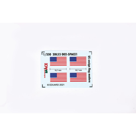 Eduard 3DL53002 1/350 US ensign flag modern SPACE 0 3D Decal for Ships Space