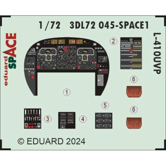 Eduard 3DL72045 1/72 L-410UVP SPACE 3D Decal for Aircraft Space
