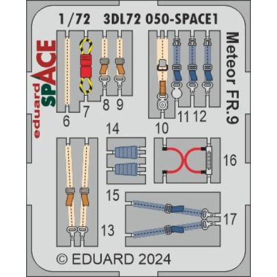 Eduard 3DL72050 1/72 Meteor FR.9 SPACE AIRFIX 3D Decal for Aircraft Eduard 3DL72050 1/72 Meteor FR.9 SPACE AIRFIX 3D Decal for Aircraft