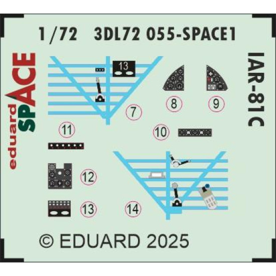 Eduard 3DL72055 1/72 IAR-81C SPACE IBG 3D Decal for Aircraft Space Eduard 3DL72055 1/72 IAR-81C SPACE IBG 3D Decal for Aircraft Space