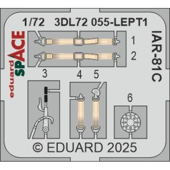 Eduard 3DL72055 1/72 IAR-81C SPACE IBG 3D Decal for Aircraft Space Eduard 3DL72055 1/72 IAR-81C SPACE IBG 3D Decal for Aircraft Space