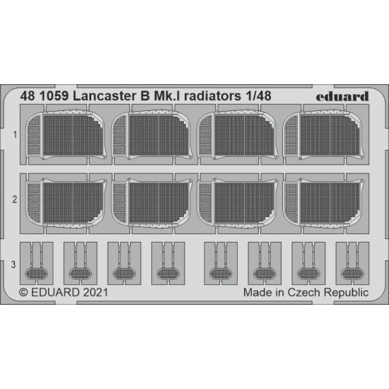 Eduard 481059 1/48 Lancaster B Mk.I radiators Photo-Etched for Aircraft Photo etched set