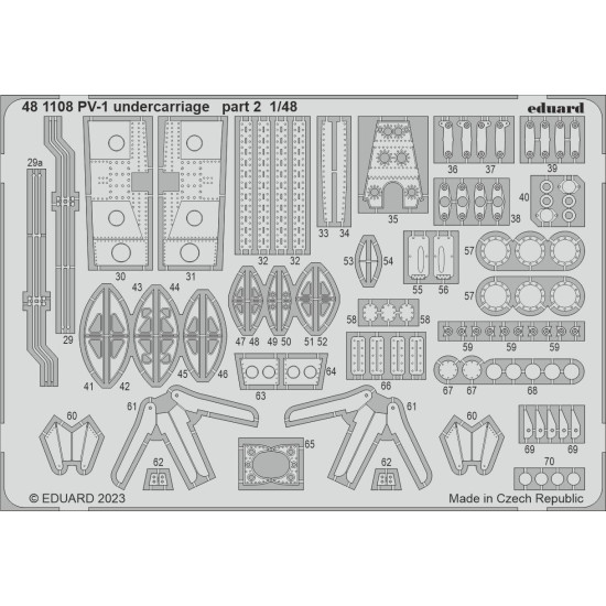 Eduard 481108 1/48 PV-1 undercarriage Photo-Etched for Aircraft Photo etched set