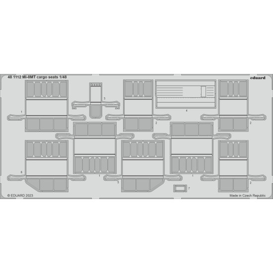 Eduard 481112 1/48 Mi-8MT cargo seats Photo-Etched for Aircraft Photo etched set Eduard 481112 1/48 Mi-8MT cargo seats Photo-Etched for Aircraft Photo etched set