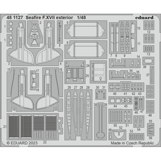 Eduard 481127 1/48 Seafire F.XVII exterior Photo-Etched for Aircraft Photo etched set Eduard 481127 1/48 Seafire F.XVII exterior Photo-Etched for Aircraft Photo etched set