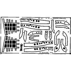 Eduard 48127 1/48 A-20 undercarriage Photo-Etched for Aircraft Photo etched set