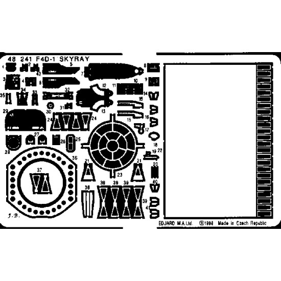 Eduard 48241 1/48 F4D-1 Skyray Photo-Etched for Aircraft Photo etched set