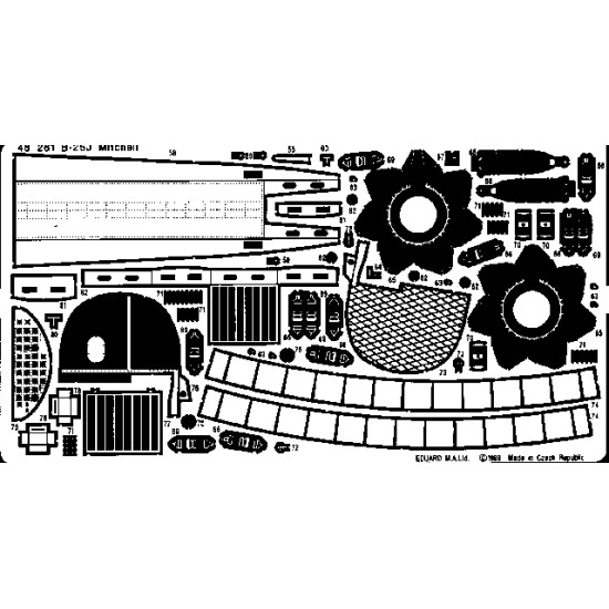 Eduard 48261 1/48 B-25J Photo-Etched for Aircraft Photo etched set Eduard 48261 1/48 B-25J Photo-Etched for Aircraft Photo etched set