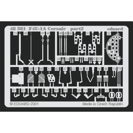 Eduard 48381 1/48 F4U-1A Photo-Etched for Aircraft Photo etched set