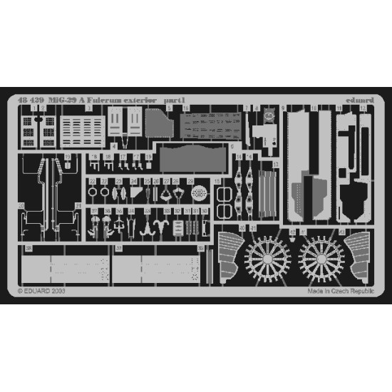 Eduard 48429 1/48 MiG-29A Fulcrum exterior Photo-Etched for Aircraft Photo etched set