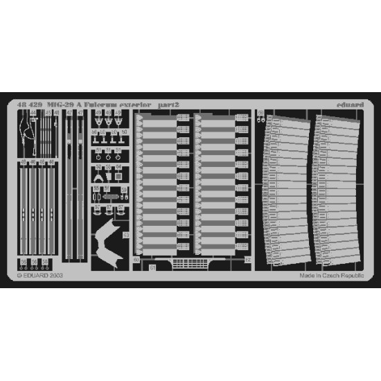 Eduard 48429 1/48 MiG-29A Fulcrum exterior Photo-Etched for Aircraft Photo etched set