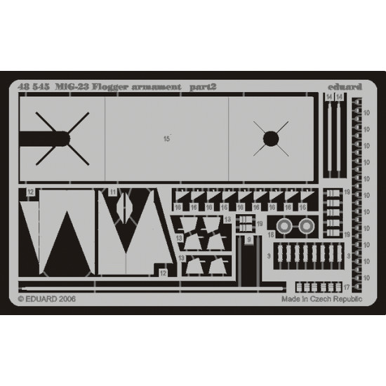 Eduard 48545 1/48 MiG-23 Flogger armament Photo-Etched for Aircraft Photo etched set