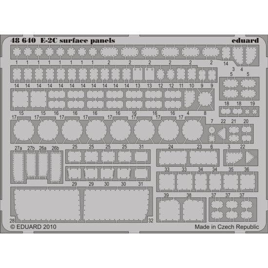 Eduard 48640 1/48 E-2C surface panels Photo-Etched for Aircraft Photo etched set