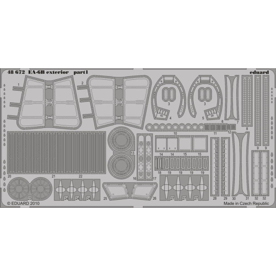 Eduard 48672 1/48 EA-6B exterior Photo-Etched for Aircraft Photo etched set