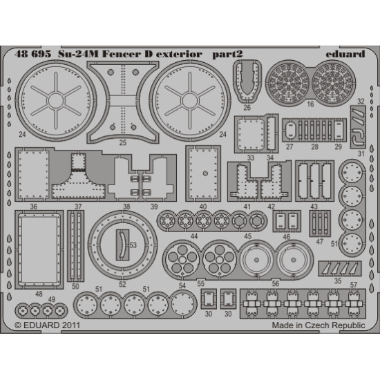 Eduard 48695 1/48 Su-24M Fencer D exterior Photo-Etched for Aircraft Photo etched set