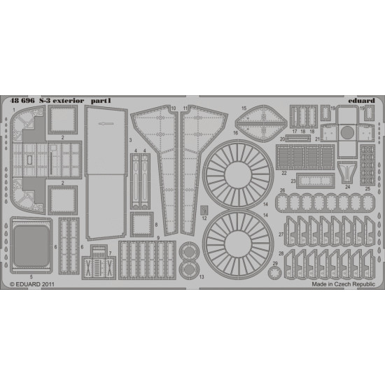 Eduard 48696 1/48 S-3 exterior Photo-Etched for Aircraft Photo etched set