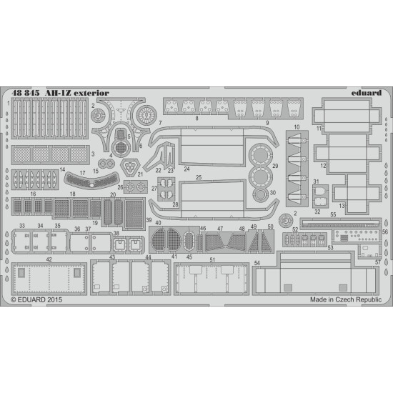 Eduard 48845 1/48 AH-1Z exterior Photo-Etched for Aircraft Photo etched set