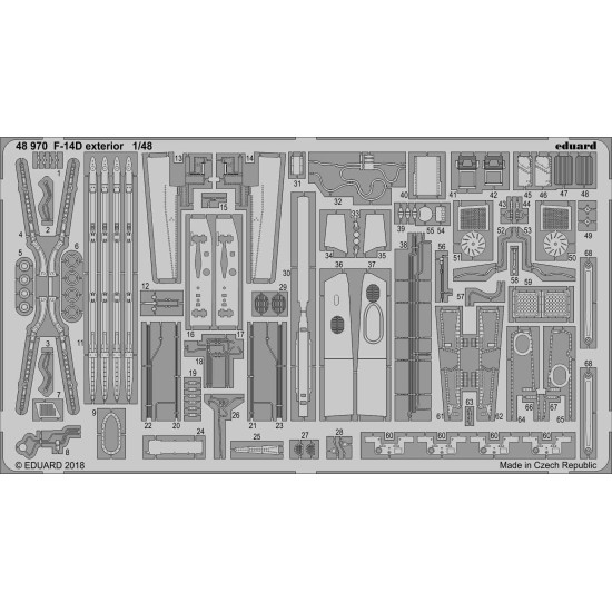 Eduard 48970 1/48 F-14D exterior Photo-Etched for Aircraft Photo etched set