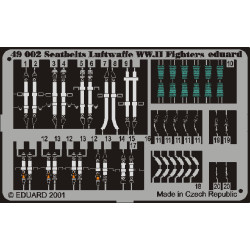 Eduard 49002 1/48 Seatbelts Luftwaffe WWII Fighters Photo-Etched for Aircraft Photo etched set