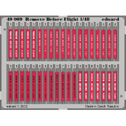Eduard 49009 1/48 Remove Before Flight Photo-Etched for Aircraft Photo etched set