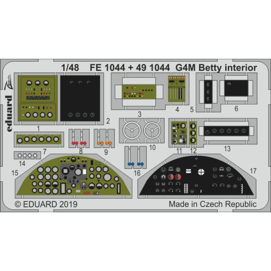 Eduard 491044 1/48 G4M Betty interior Photo-Etched for Aircraft Photo etched set