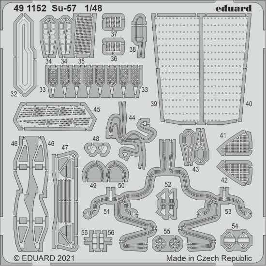 Eduard 491152 1/48 Su-57 Photo-Etched for Aircraft Photo etched set