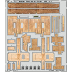 Eduard 491201 1/48 B-17F wooden floors & ammo boxes Photo-Etched for Aircraft Photo etched set