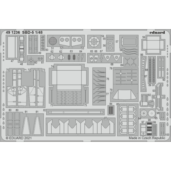 Eduard 491236 1/48 SBD-5 Photo-Etched for Aircraft Photo etched set