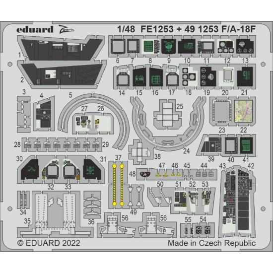Eduard 491253 1/48 F/A-18F Photo-Etched for Aircraft Photo etched set