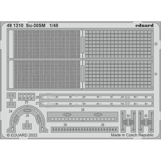 Eduard 491310 1/48 Su-30SM Photo-Etched for Aircraft Photo etched set
