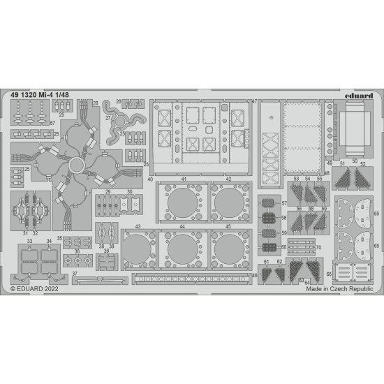 Eduard 491320 1/48 Mi-4 Photo-Etched for Aircraft Photo etched set